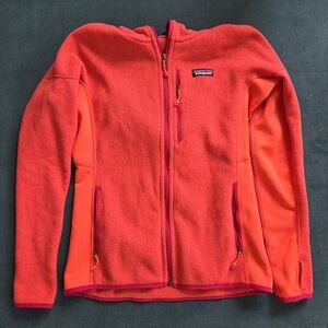 Patagonia Hooded Fleece Medium. Hot Pink and Orange
